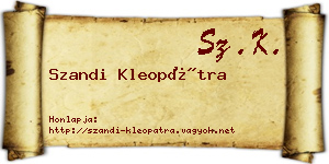 Szandi Kleopátra névjegykártya